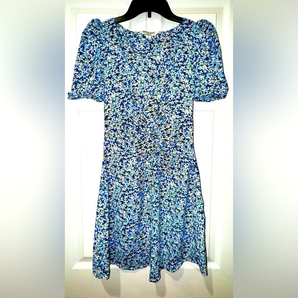 Brave Soul Blue/White ditsy Ginny Floral Button Dress Size XS EUC